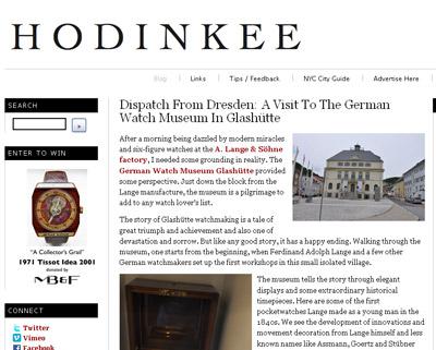 A Lange & Söhne invite Hodinkee