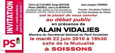 Retraites : Débat public le 22 juin à Soissons avec Alain Vidalies
