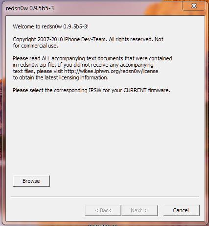 La Dev Team a publié une nouvelle version bêta RedSn0w 0.9.5b5-3