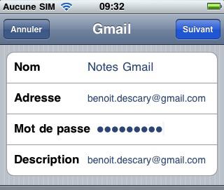 iphone notes sync iPhone iOS4 : comment synchroniser l’application Notes avec Gmail et Yahoo Mail
