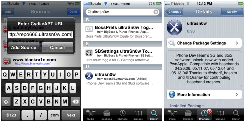 Ultrasn0w : désimlock baseband firmware 3.x et 4.0