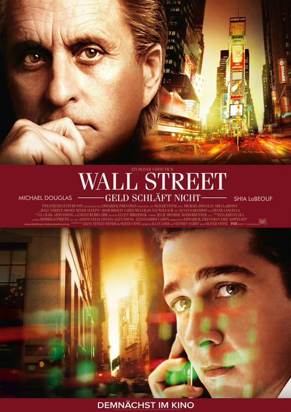 WALL STREET 2 : Une affiche allemande
