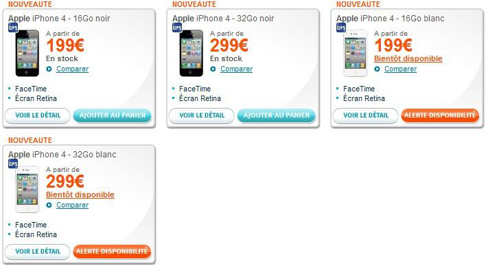 iPhone 4 : achetez-le sur le site de Bouygues Telecom !