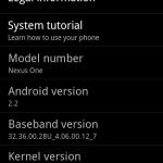 Mise à jour Android 2.2 Froyo finale disponible pour le Nexus One