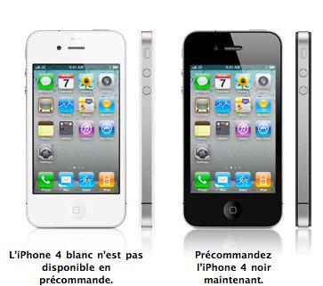 L’iPhone 4 blanc disponible en juillet