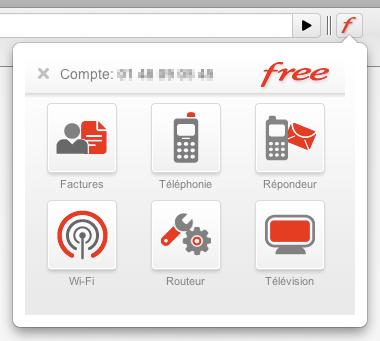 Extension Chrome – Gestion des comptes Freebox