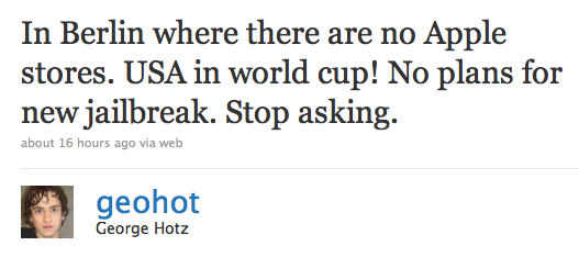 Geohot nie travailler sur le firmware iOS 4