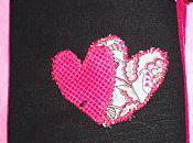 Porte-carte coeurs d'amoureux