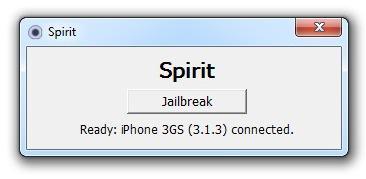 Spirit iPhone: jailbreak 3.1.3 compatible iTunes 9.2