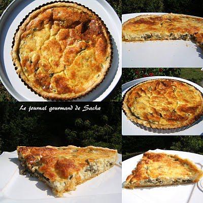 Tarte aux fanes d'oignons nouveaux