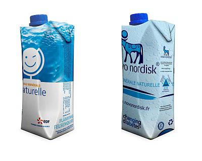 Drinkyz crée des briques d’eau personnalisées aux couleurs d’EDF et de Novo Nordisk