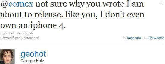 Geohot n’a toujours pas son iPhone 4 – pas de jailbreak !