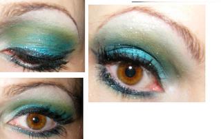 Make up bleu et vert : FOTD