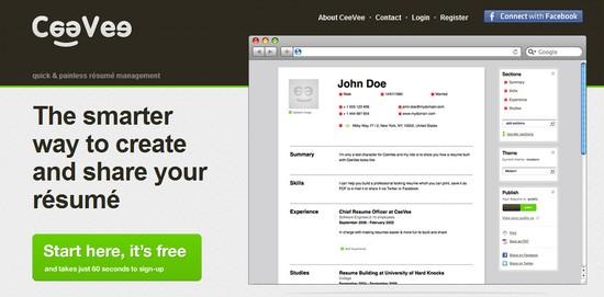 cv ceevee 7 sites pour créer mon CV en ligne