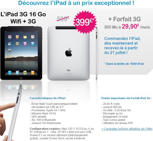 L’iPad disponible chez Prixtel à prix cassé...