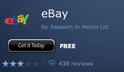 app ebay blackberry L’application Ebay BlackBerry débarque en France 