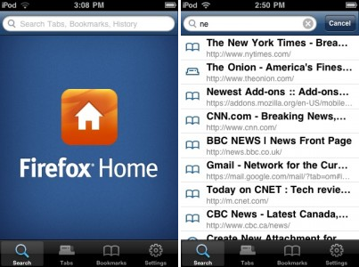 Firefox arrive sur iPhone et iPod touch
