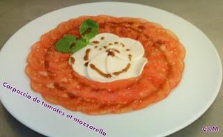 Carpaccio de tomate mozzarella
 Bonjour, aujourd'hui...