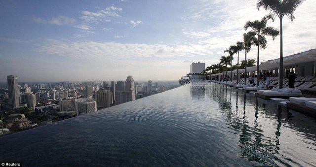 Le monde de la piscine la plus impressionnante. Sands Skypark, Singapour.