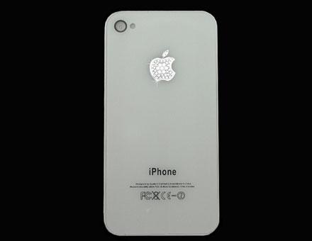 iPhone 4 blanc de luxe avec diamants