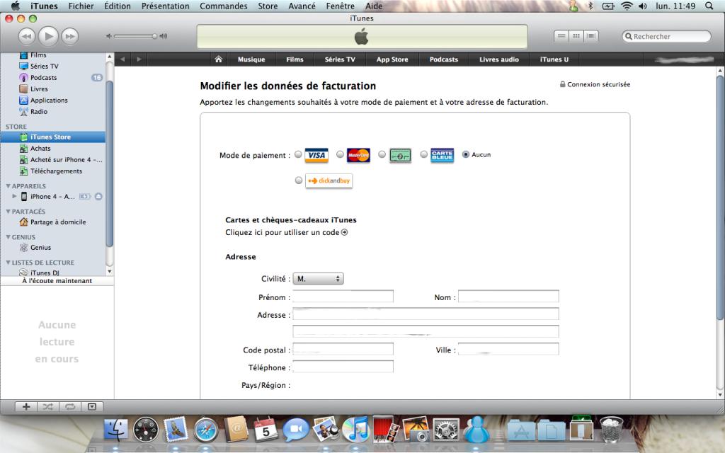 Vérifier ses achats et retirer ses données bancaires de l’iTunes Store