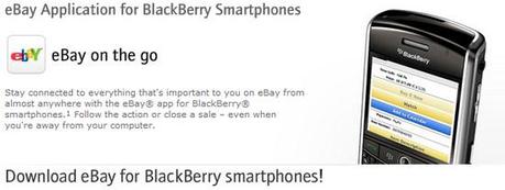 ebay blackberry Ebay propose une application pour votre Blackberry