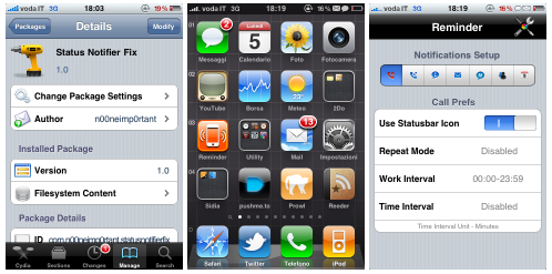 Cydia: Status Notifier Fix corrige les bugs pour iOS 4