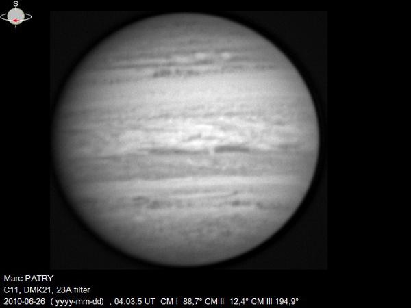 Images de Jupiter par Marc Patry