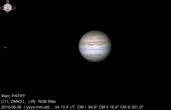 Images de Jupiter par Marc Patry