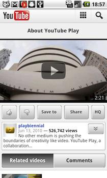 youtube android 2 YouTube dévoile une version mobile extrêmement intéressante 