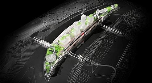 Vue depuis Boulogne (maquette).