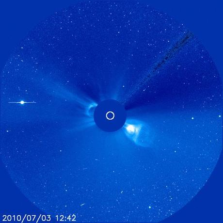 Ejection de masses coronales ou orages magnétiques le 3 juillet 2010