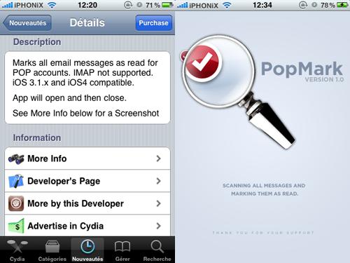 Cydia: Popmark ou marquer tous les mails comme lus