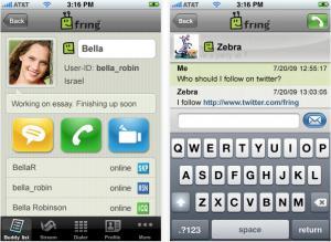 Fring sur iPhone iOS4.