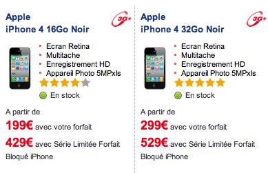 iPhone 4: Orange, SFR et Bouygues ont du stock