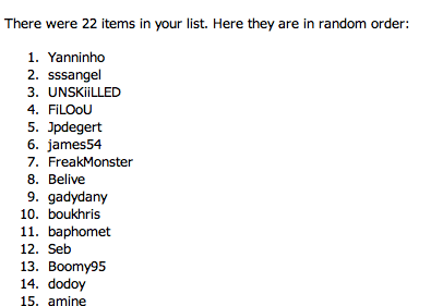 Résultat du concours pour l’application iPhone GooFight