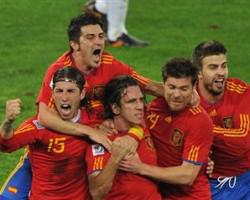 Demi-finales : victoire de l’Espagne 1 but à 0 contre l’Allemagne, les champions d’Europe 2008 qualifiés pour la finale du Mondial 2010 !