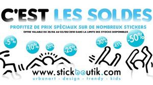 SOLDES Stickboutik.com: Jusqu'à -60% sur nos stickers muraux