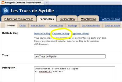 Sauvegarder son blog (Blogger)