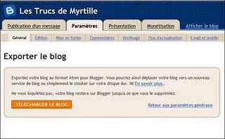 Sauvegarder son blog (Blogger)