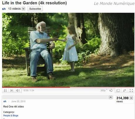 YouTube héberge des vidéos 4K