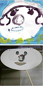 Bonhomme simple et le même peint