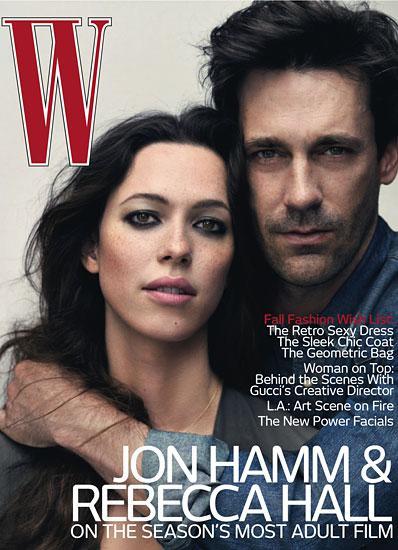 [couv] Jon Hamm & Rebecca Hall pour W magazine