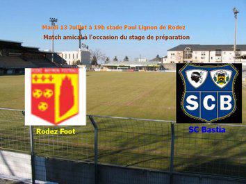 Foot / SCB : Rodez / SCB en match amical ce soir à 19h dans l'Aveyron.