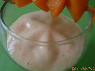 Espumas de Milk shake à l'abricot
