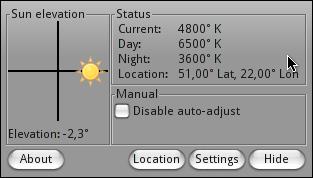 RedshiftGUI : Reposez vos yeux en travaillant sur Linux (et Windows)