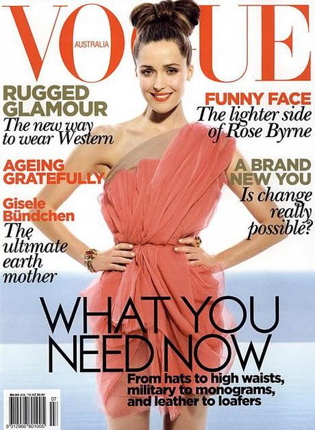 [couv] Rose Byrne pour Vogue Australia