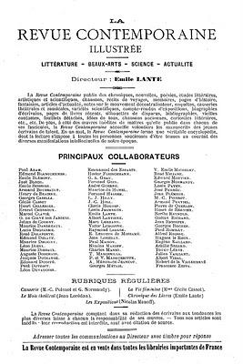 La Revue Contemporaine, Lille. 1900 - 1902