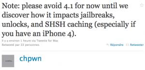 Apple annonce la sortie de iOS 4.1 Beta