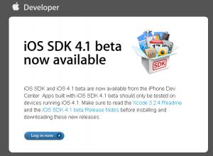Mise à jour 4.1 d’iOS et SDK 4.1 disponibles pour les développeurs !